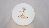 Assiette plate en porcelaine- Décor Girafe Création unqiue et personnalisable