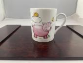 Mug enfant en porcelaine décor Cochon- Création unique et personnalisable