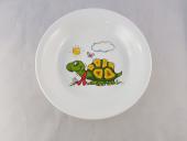 Assiette Creuse enfant Tortue en porcelaine- Création unique et personnalisable