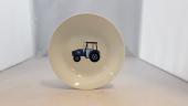 Assiette creuse en porcelaine enfant  Tracteur creéation unique et personnalisable