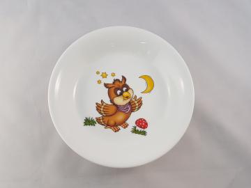 Assiette Creuse enfant Hiboux unique et personnalisable - Assiette creuse -  Atelier de Décoration Porcelaine