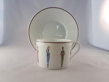 Soucoupe et tasse Menton porcelaine - Décoration Afrique