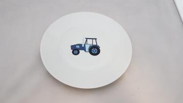 Assiette plate- Décor Tracteur