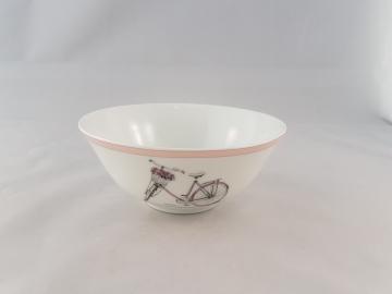 Coupelle créme-Decoration Bicyclette rose